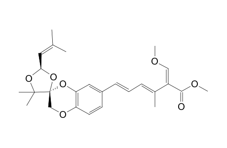 7-[4-(2-Methoxy-1-methoxycarbonylethenyl)penta-1,3-dienyl]-5',5'-dimethyl-2'-(2-methylprop-1-enyl)-spiro[[1,4]benzodioxane-2,4'-[1',3']-dioxolane]