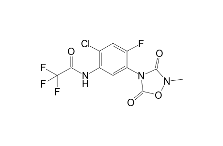 2-Methyl-4-(4'-chloro-2'-fluoro-5'-trifluoroacetamidophenyl)-1,2,4-oxadiazolidine-3,5-dione
