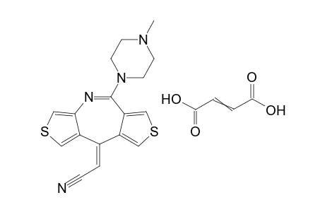 Acetonitrile, [5-(4-methyl-1-piperazinyl)-9H-dithieno[3,4-b:3',4'-e]azepin-9-ylidene]-, 2-butendioic acid, (Z), salt