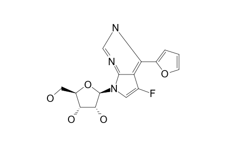 5-FLUORO-4-(FURAN-2-YL)-7-(BETA-D-RIBOFURANOSYL)-7-H-PYRROLO-[2.3-D]-PYRIMIDINE