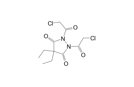 1,2-bis(chloroacetyl)-4,4-diethyl-3,5-pyrazolidinedione