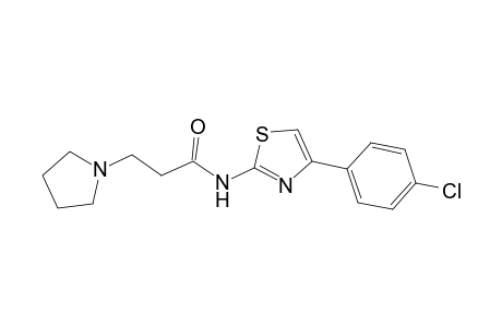 N-[4-(4-Chlorophenyl)-1,3-thiazol-2-yl]-3-(1-pyrrolidinyl)propanamide
