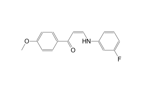 (2Z)-3-(3-fluoroanilino)-1-(4-methoxyphenyl)-2-propen-1-one