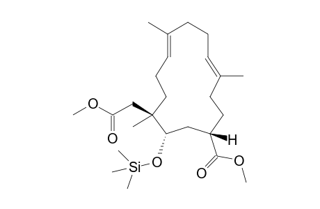 Methyl (1RS,4E,8E,12SR,13SR)-12-(Methoxyarbonylmethyl)-4,8,12-trimethyl-13-(trimethylsiloxy)cyclotetradeca-4,8-dienecarboxylate