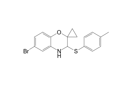 6-Bromanyl-3-(4-methylphenyl)sulfanyl-spiro[3,4-dihydro-1,4-benzoxazine-2,1'-cyclopropane]