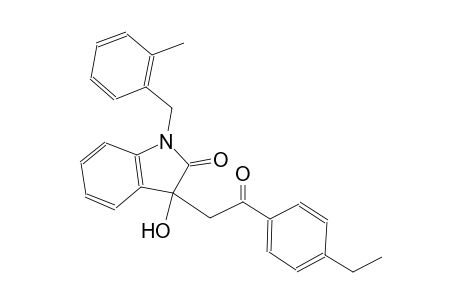 2H-indol-2-one, 3-[2-(4-ethylphenyl)-2-oxoethyl]-1,3-dihydro-3-hydroxy-1-[(2-methylphenyl)methyl]-