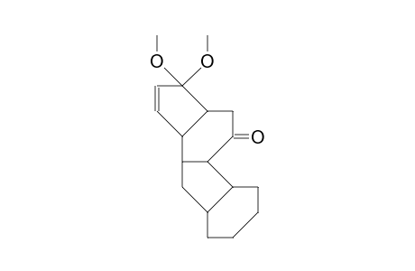 5,5-Dimethoxy-tetracyclo(7.7.0.0/4,8/.0/11,16/)hexadec-6-en-2-one