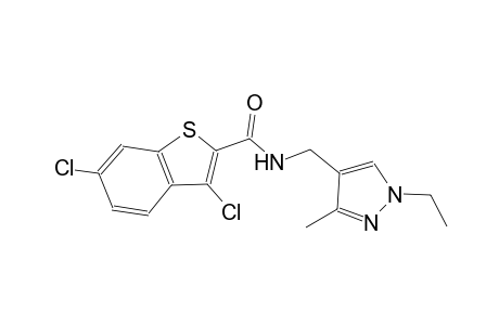 3,6-dichloro-N-[(1-ethyl-3-methyl-1H-pyrazol-4-yl)methyl]-1-benzothiophene-2-carboxamide
