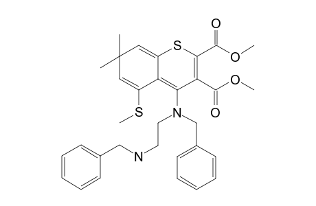 Dimethyl-4-[N-benzyl-N-[2-(benzylamino)ethyl]amino]-5-(methylthio)-7H-7,7-dimethylbenzo[b]thiopyran-2,3-dicarboxylate