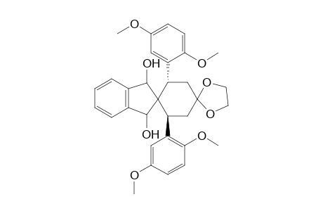 rel-(3'R,5'R)-Bis(2,5-dimethoxyphenyl)-1'',3''-dihydrodispiro[1,3-dioxolane-2,1'-cyclohexane-4',2''-indene]-1'',3''-diol