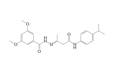 benzoic acid, 3,5-dimethoxy-, 2-[(E)-1-methyl-3-[[4-(1-methylethyl)phenyl]amino]-3-oxopropylidene]hydrazide