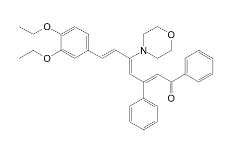 2,4,6-heptatrien-1-one, 7-(3,4-diethoxyphenyl)-5-(4-morpholinyl)-1,3-diphenyl-