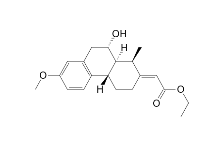 Ethyl (E)-(1R*,4aS*,10S*,10aS*)-10-Hydroxy-7-methoxy-1-methyl-3,4,4a,9,10,10a-hexahydrophenanthren-2(1H)-ylideneacetate