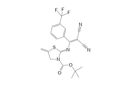 t-Butyl 2-[2',2'-dicyano-1'-(3"-trifluoromethylphenyl)vinylimino]-5-methylenethiazolidine-3-carboxylate