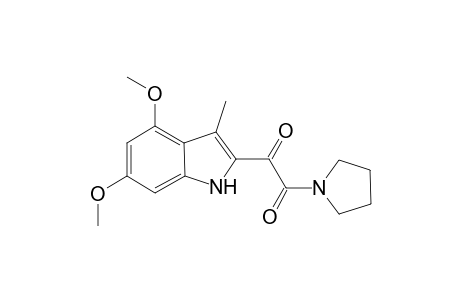 2-(4',6'-dDmethoxy-3'-methylindol-2'-yl)glyoxyl-1-pyrrolidide