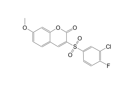 2H-1-benzopyran-2-one, 3-[(3-chloro-4-fluorophenyl)sulfonyl]-7-methoxy-