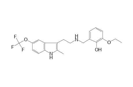 2-Ethoxy-6-[({2-[2-methyl-5-(trifluoromethoxy)-1H-indol-3-yl]ethyl}amino)methyl]phenol