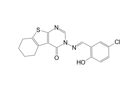 benzo[4,5]thieno[2,3-d]pyrimidin-4(3H)-one, 3-[[(E)-(5-chloro-2-hydroxyphenyl)methylidene]amino]-5,6,7,8-tetrahydro-