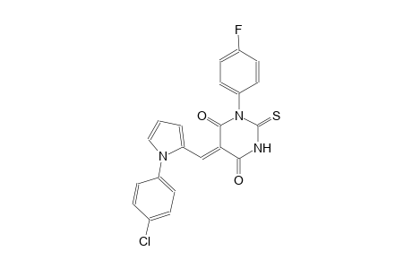 (5Z)-5-{[1-(4-chlorophenyl)-1H-pyrrol-2-yl]methylene}-1-(4-fluorophenyl)-2-thioxodihydro-4,6(1H,5H)-pyrimidinedione
