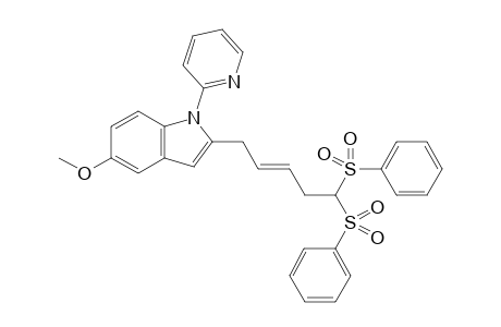 (E)-2-[5,5-Bis(phenylsulfonyl)pent-2-en-1-yl]-5-methoxy-1-(pyridin-2-yl)-1H-indole