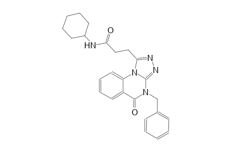 [1,2,4]triazolo[4,3-a]quinazoline-1-propanamide, N-cyclohexyl-4,5-dihydro-5-oxo-4-(phenylmethyl)-