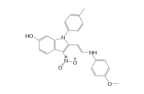 2-[(E)-2-(4-methoxyanilino)ethenyl]-1-(4-methylphenyl)-3-nitro-1H-indol-6-ol
