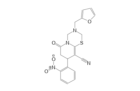 2H,6H-pyrido[2,1-b][1,3,5]thiadiazine-9-carbonitrile, 3-(2-furanylmethyl)-3,4,7,8-tetrahydro-8-(2-nitrophenyl)-6-oxo-