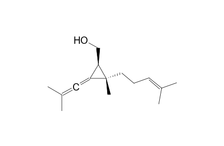 Cyclopropanemethanol, 2-methyl-2-(4-methyl-3-pentenyl)-3-(2-methyl-1-propenylidene)-, trans-