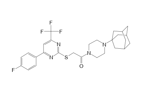 1-[4-(1-adamantyl)-1-piperazinyl]-2-[[4-(4-fluorophenyl)-6-(trifluoromethyl)-2-pyrimidinyl]thio]ethanone