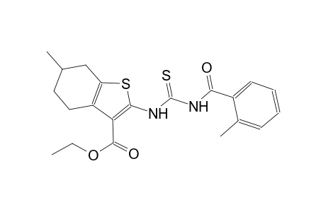 ethyl 6-methyl-2-({[(2-methylbenzoyl)amino]carbothioyl}amino)-4,5,6,7-tetrahydro-1-benzothiophene-3-carboxylate