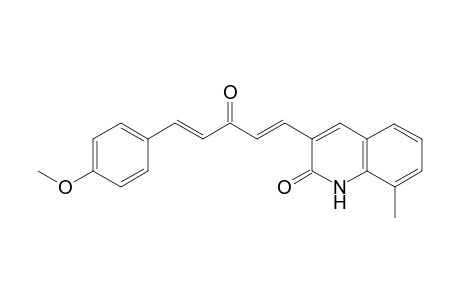 3-((1E,4E)-5-(4-Methoxyphenyl)-3-oxopenta-1,4-dien-1-yl)-8-methylquinolin-2(1H)-one
