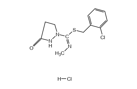 N-METHYL-3-OXOTHIO-1-PYRAZOLIDINECARBOXIMIDIC ACID, o-CHLOROBENZYL ESTER, MONOHYDROCHLORIDE