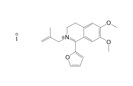 1-(2-Furyl)-6,7-dimethoxy-2-(2-methylprop-2-en-1-yl)-3,4-dihydroisoquinolinium Iodide