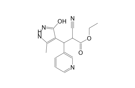 ethyl 2-cyano-3-(3-hydroxy-5-methyl-1H-pyrazol-4-yl)-3-(3-pyridinyl)propanoate