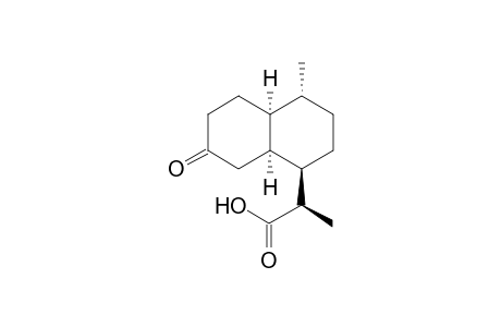 2-(4-Methyl-7-oxo-(1.alpha.H),2,3,(4,beta.H),(4a.alpha..H),5,6,7,8,(8a.alpha.H)-decahydronaphthalen-1-yl)propionic acid