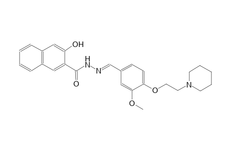 3-hydroxy-N'-((E)-{3-methoxy-4-[2-(1-piperidinyl)ethoxy]phenyl}methylidene)-2-naphthohydrazide