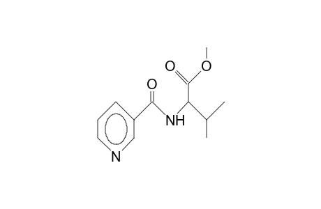 3-Methyl-2-nicotinamido-butanoic acid, methyl ester