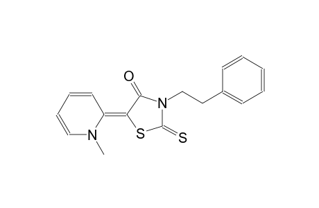 (5Z)-5-(1-methyl-2(1H)-pyridinylidene)-3-(2-phenylethyl)-2-thioxo-1,3-thiazolidin-4-one