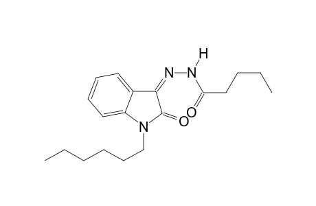 N'-[(3Z)-1-hexyl-2-oxo-1,2-dihydro-3H-indol-3-ylidene]pentanehydrazide