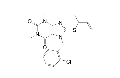 7-(2-chlorobenzyl)-1,3-dimethyl-8-[(1-methyl-2-propenyl)sulfanyl]-3,7-dihydro-1H-purine-2,6-dione