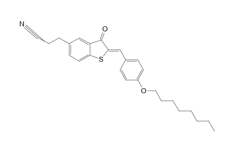 2-(4-OCTYLOXYPHENYLMETHYLENE)-5-(2-CYANOETHYL)-BENZO-[B]-THIOPHEN-3-(2H)-ONE