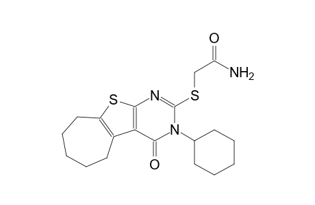 2-[(3-cyclohexyl-4-oxo-3,5,6,7,8,9-hexahydro-4H-cyclohepta[4,5]thieno[2,3-d]pyrimidin-2-yl)sulfanyl]acetamide