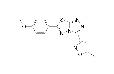 3-[6-(4-methoxyphenyl)-[1,2,4]triazolo[3,4-b][1,3,4]thiadiazol-3-yl]-5-methyl-1,2-oxazole