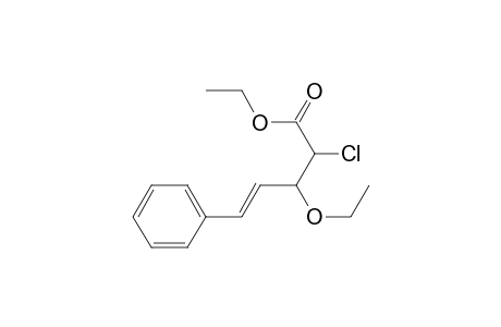 (E)-2-chloro-3-ethoxy-5-phenyl-4-pentenoic acid ethyl ester