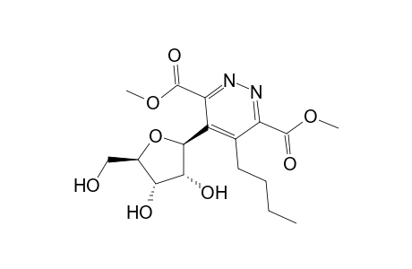3,6-bis(Methoxycarbonyl)-4-(.beta.-D-ribofuranosyl)-5-butylpyridazine