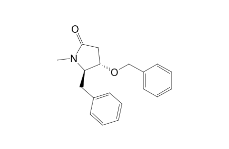 (4S,5R)-1-methyl-4-phenylmethoxy-5-(phenylmethyl)-2-pyrrolidinone
