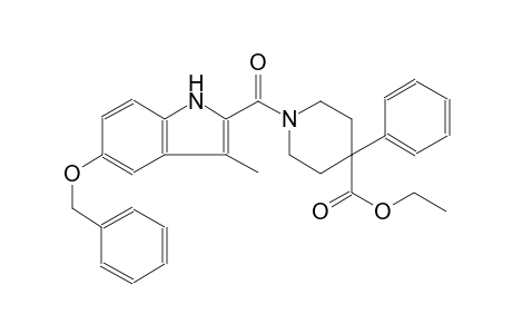 ethyl 1-{[5-(benzyloxy)-3-methyl-1H-indol-2-yl]carbonyl}-4-phenyl-4-piperidinecarboxylate
