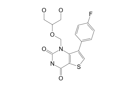 1-[2-HYDROXY-1-(HYDROXYMETHYL)-ETHOXYMETHYL]-7-(4-FLUOROPHENYL)-THIENO-[3,2-D]-PYRIMIDINE-2,4-DIONE