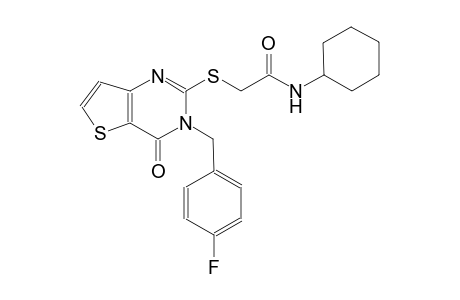 acetamide, N-cyclohexyl-2-[[3-[(4-fluorophenyl)methyl]-3,4-dihydro-4-oxothieno[3,2-d]pyrimidin-2-yl]thio]-