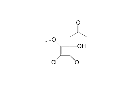 2-Chloro-4-hydroxy-3-methoxy-4-(2-oxopropyl)-2-cyclobutenone